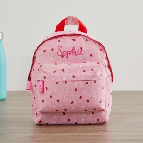 Personalized Ladybird Print Mini Backpack Welcome %1