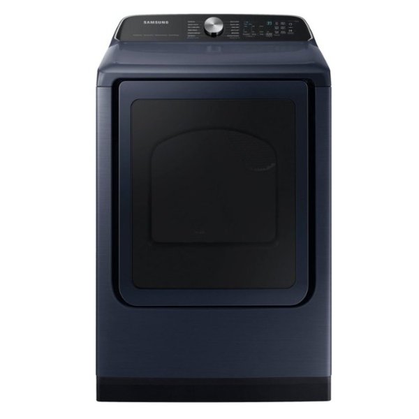 7.4 Cu. Ft. Smart Gas Dryer with Steam and Pet Care Dry - Brushed Navy
