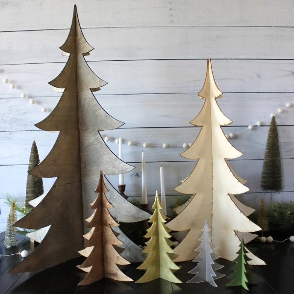 Wooden Trees // Large Wood Trees //christmas Decor // Holiday | Etsy