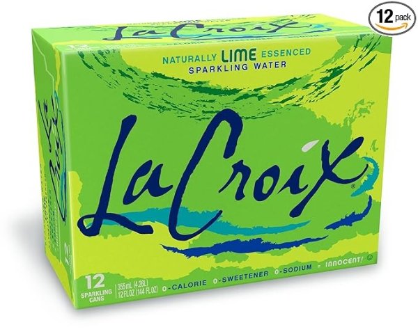 Sparkling Water, Lime, 12 Fl Oz (pack of 12)