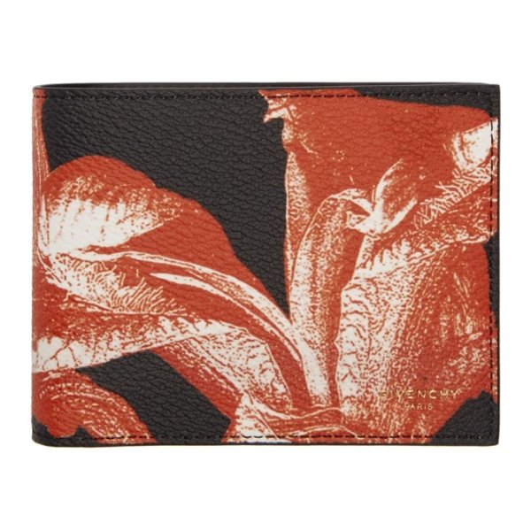 - Black & Red Iris Print Wallet
