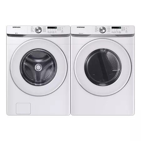 Samsung 4.5 cu. ft. Front Load Washer with Vibration Reduction Technology+ & 7.5 cu. ft. Gas Dryer with Sensor Dry - White - Sam's Club