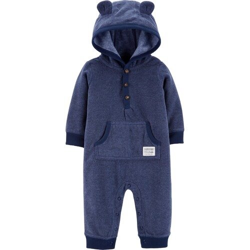 Baby Boy Carter's Bear Hooded Fleece Jumpsuit