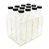 Clear Glass Quadra Bottles