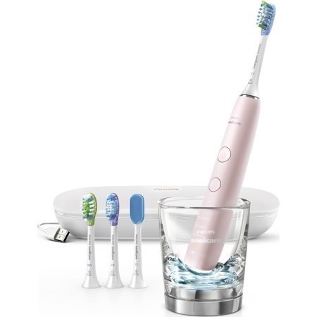 DiamondClean ($30 Rebate Available) Smart 9500 Electric, Rechargeable toothbrush for Complete Oral Care, with Charging Travel Case, 5 modes – 9500 Series, Pink, HX9924/21