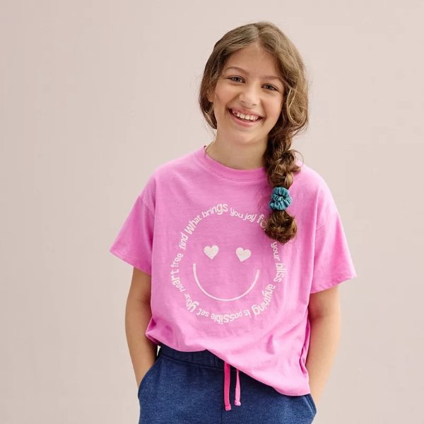 Girls 6-20 SO® Boxy Graphic Tee in Regular & Plus Size