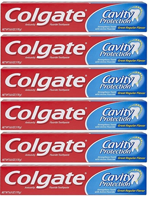 Cavity Protection Toothpaste with Fluoride - 6 ounce (6 Pack)