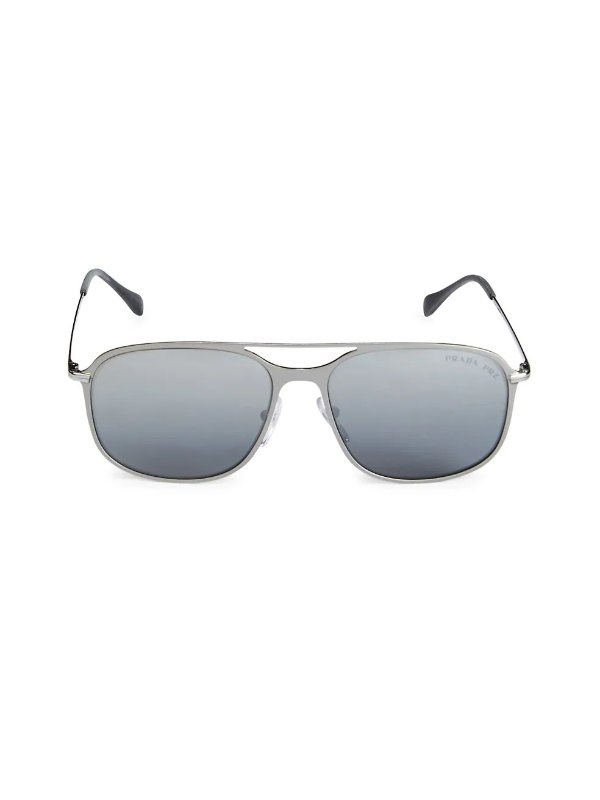 56MM Aviator Sunglasses
