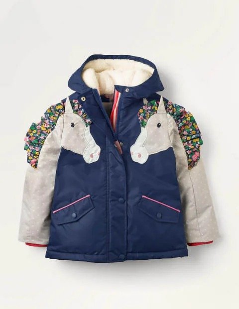 Sherpa-lined Anorak - College Navy Horse | Boden US