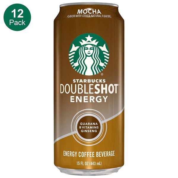 , Doubleshot Energy Coffee, Mocha, 15 Fl Oz (Pack of 12)