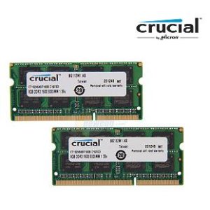Crucial 16GB (2 x 8G) 笔记本电脑内存条