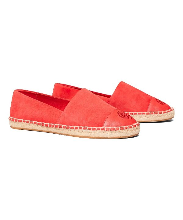 Ruby Red Color Block Espadrille - Women