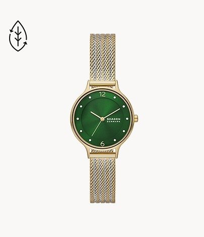 Anita Lille Three-Hand Two-Tone Stainless Steel Mesh Watch