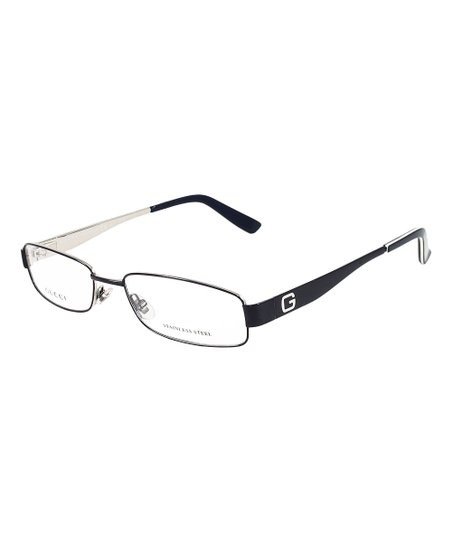 | Black & Palladium Rectangle Eyeglasses