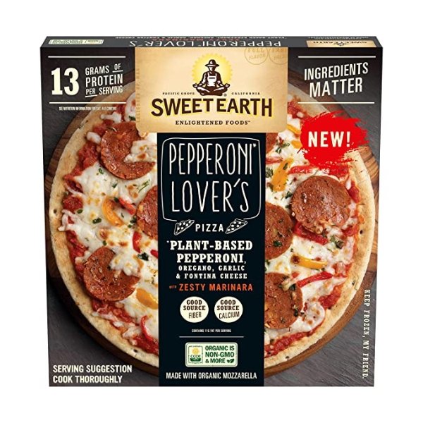 Sweet Earth Sweet Earth Pepperoni Lover's Frozen Pizza, 12.9 Oz