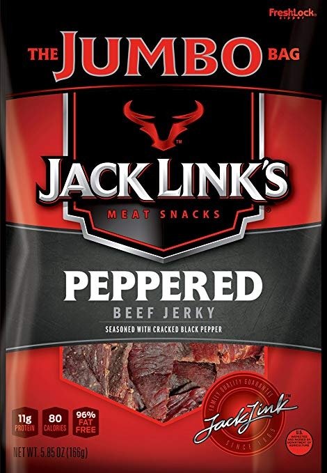 Meat Snacks Beef Jerky, Peppered, 5.85 Ounce