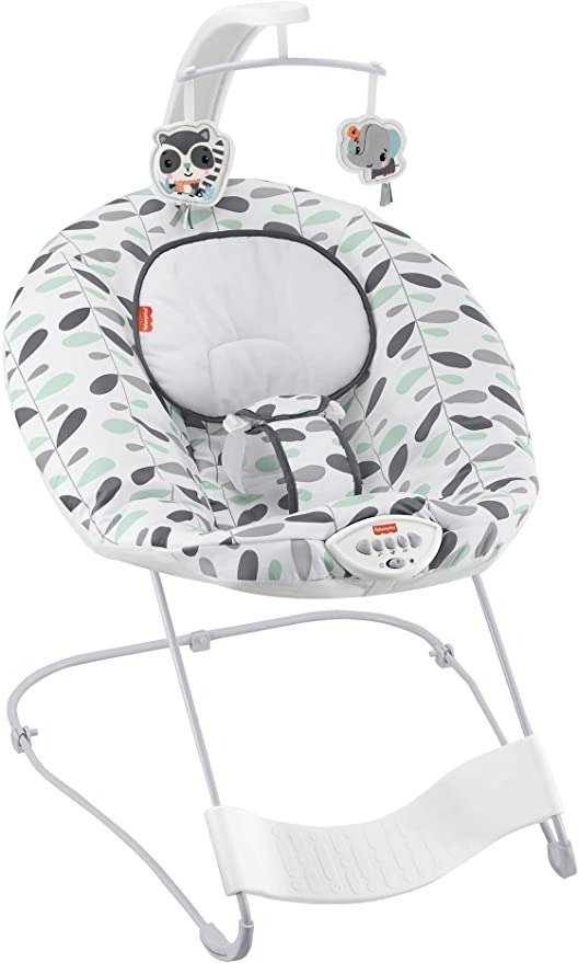 -Price See and Soothe Deluxe Bouncer Climbing Leaves, Portable Soothing Baby Seat with Vibrations and Music [Amazon Exclusive]