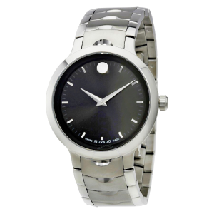 MOVADO Luno Black Dial Stainless Steel Men's Watch 607041