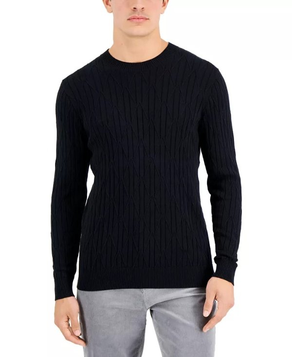Men's Cable Sweater, Created for Macy's