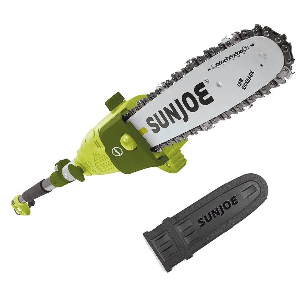 SWJ803E 10 inch 8.0 Amp Electric Multi-Angle Pole Chain Saw, Green