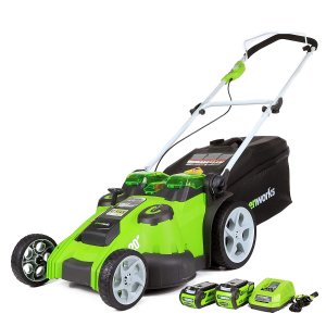 Greenworks 20-Inch 40V Twin Force Cordless Lawn Mower, 4.0 AH & 2.0 AH Batteries Included
