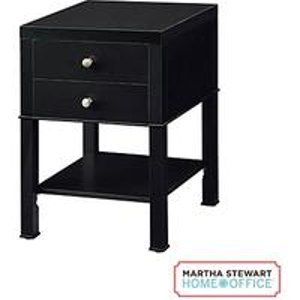 Martha Stewart Home Office™ Chase Small Cabinet, Coal Black