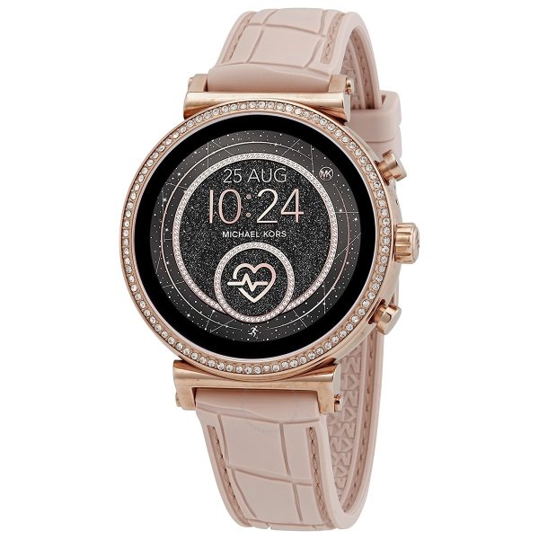 Access Gen 4 Sofie Rose Gold-Tone and Embossed Silicone Smartwatch MKT5068