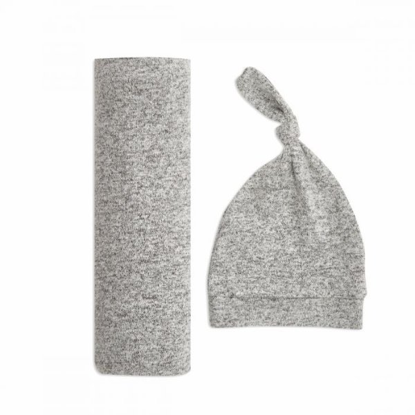 snuggle knit 超柔纱布巾+帽子