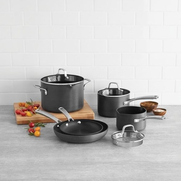 Classic Hard-Anodized Nonstick 8-Pc. Cookware Set
