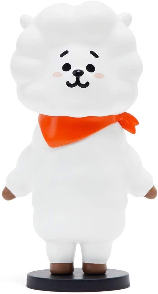Official Merchandise by Line Friends - RJ Character Action Figure Toy Collectible Doll 7.5" Inch, White