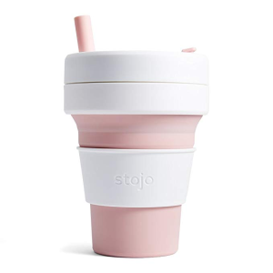 Stojo S2-ROS C Silicone Collapsible Cup, Biggie 16oz, Rose