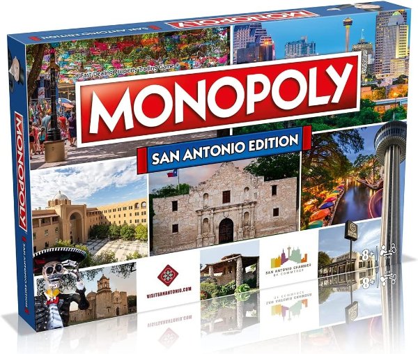 San Antonio Monopoly Board Game Edition, Family Game for Ages 8 and up