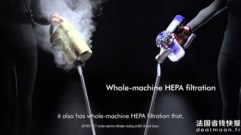 Dyson吸尘器 整机HEPA过滤系统