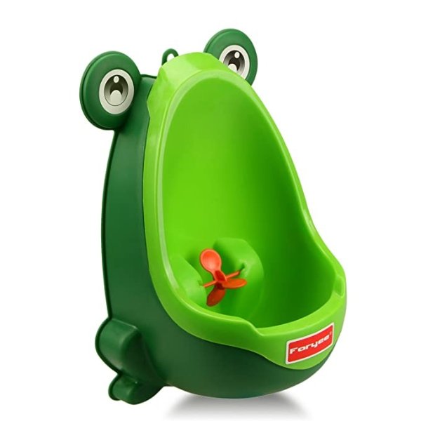 Cute Frog Potty Training Urinal for Boys with Funny Aiming Target - Blackish Green