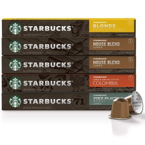 Starbucks Nespresso 咖啡胶囊50颗装特卖，多口味可选