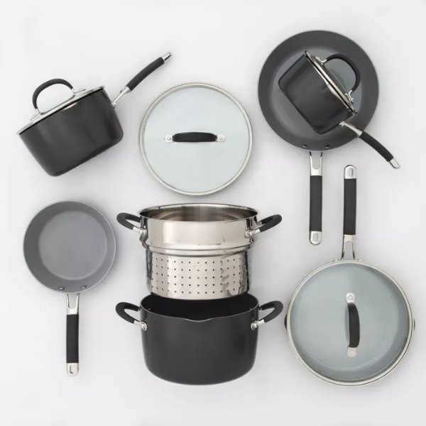 Select By Calphalon With Aquashield Nonstick 9pc Space-saving Cookware Set  : Target