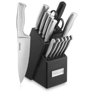 15-Piece Cuisinart Stainless Steel Hollow Handle Cutlery Block Set