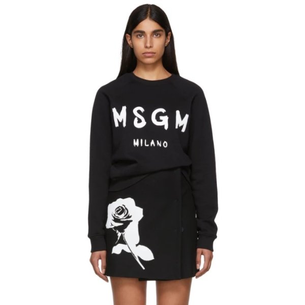 - Black Milano Logo Sweatshirt