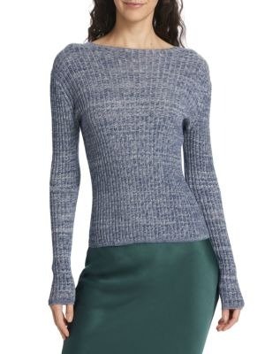 Heathered Ribbed Sweater