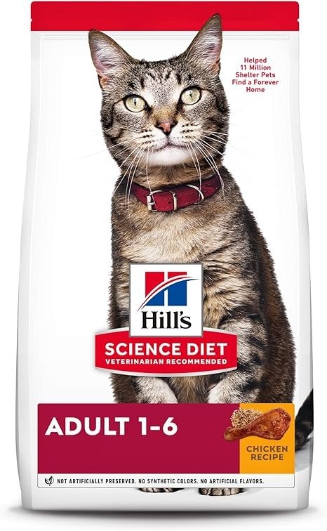 Hill's Pet Nutrition Science Diet Dry Cat Food, Adult, Chicken Recipe, 7 lb. Bag
