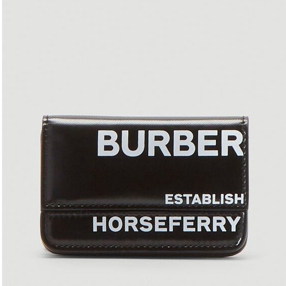 Horseferry Print Card Case Wallet in Black