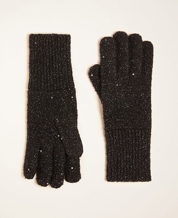 Sequin Shimmer Gloves | Ann Taylor