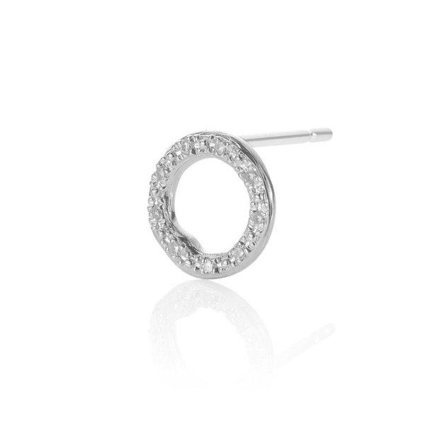 Riva Diamond Circle Stud Single Earring | Monica Vinader