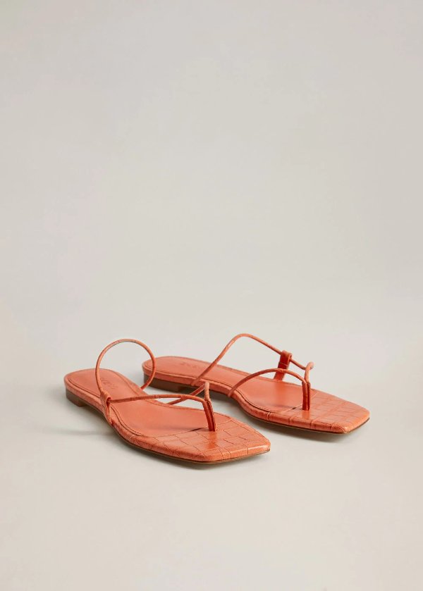 Flat croc sandal - Women | OUTLET USA