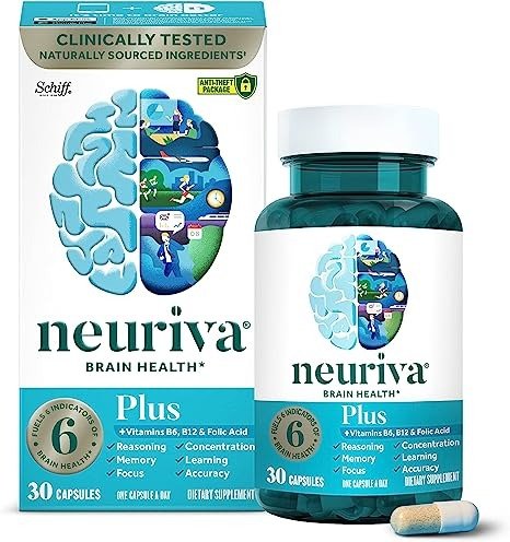 Fast-Acting Brain Supplement -Plus (30Count in a Bottle), Plus B6, B12 & Folic Acid, Supports 6 Indicators of Brain Performance: Focus, Memory, Learning, Accuracy, Concentration & Reasoning