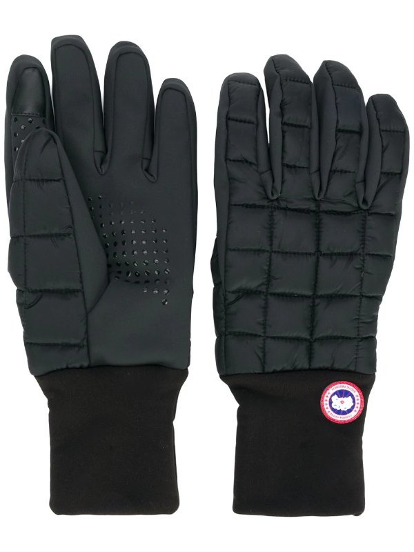 branded padded gloves