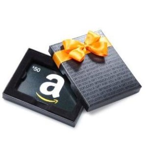 With Purchase of $50 or More Amazon Gift Card @ Amazon