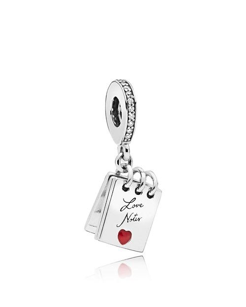 Sterling Silver & Cubic Zirconia Love Notes Charm