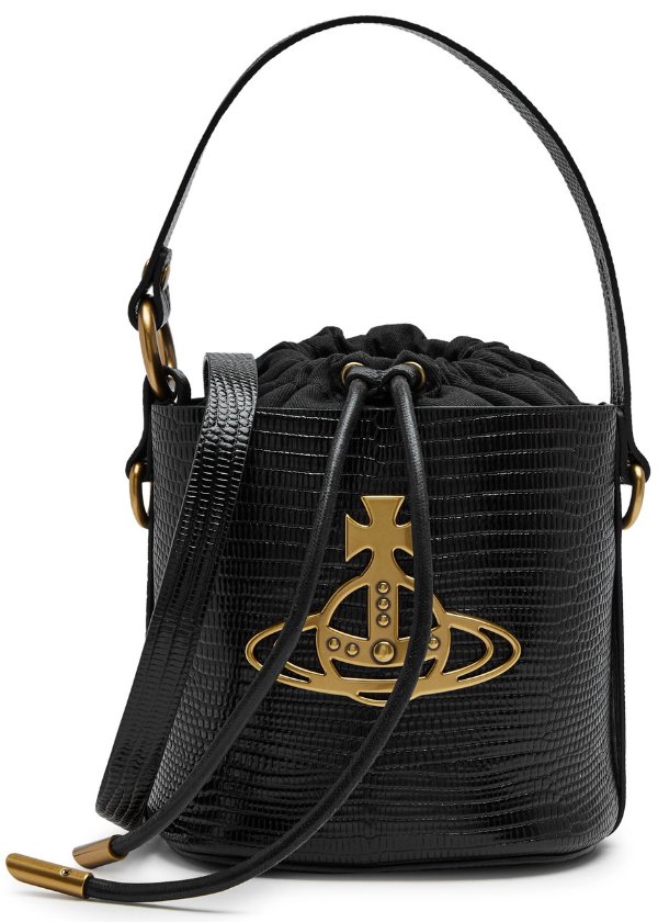 VIVIENNE WESTWOOD Daisy small leather bucket bag
