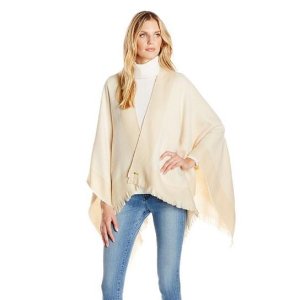 Calvin Klein Women's Woven Ruana Cardigan Sweater@ Amazon